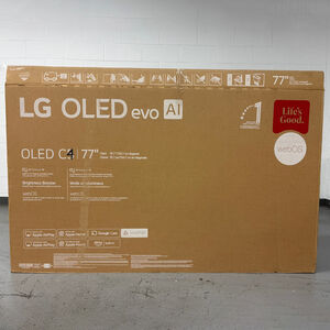 LG - 77" Class C4 Series OLED evo 4K UHD Smart webOS TV (Open Box Good Condition), , hires