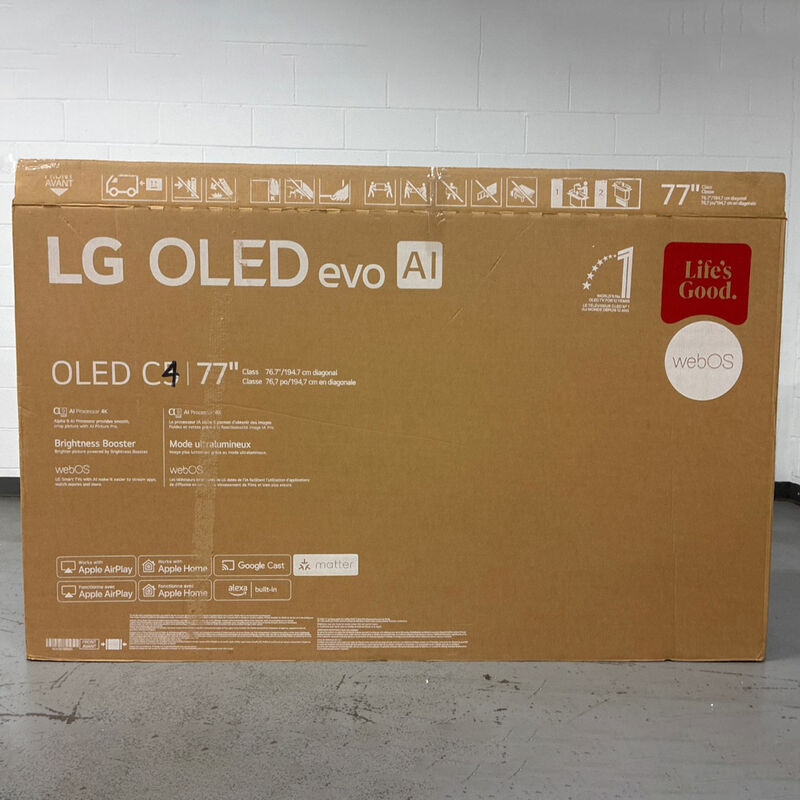 LG - 77" Class C4 Series OLED evo 4K UHD Smart webOS TV (Open Box Good Condition), , hires