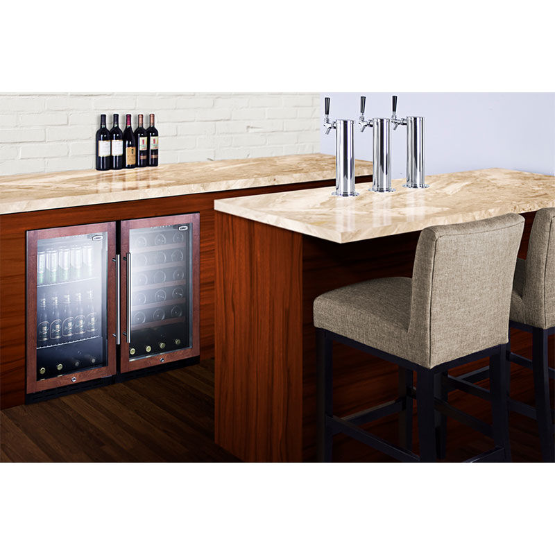 Summit 18 in. Wine Cooler with Dual Zones & 28 Bottle Capacity - Custom Panel Ready, , hires