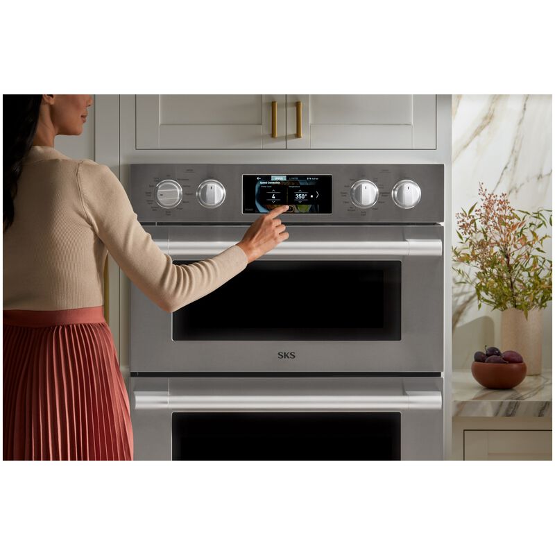 SKS 30 in. 6.4 cu. ft. Smart Speed/ Steam Electric Microwave/Wall Oven Combo with True European Convection & Sensor Cooking - Stainless Steel, , hires