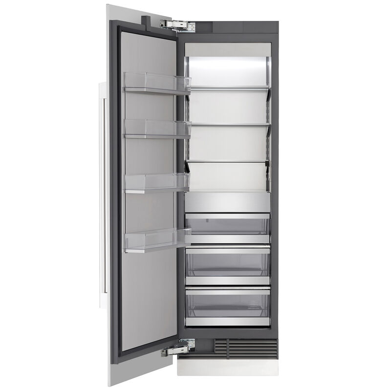 Signature Kitchen Suite 24 in. 13.9 cu. ft. Built-In Upright Smart Freezer with Ice Maker, Adjustable Shelves & Digital Control - Custom Panel Ready, , hires
