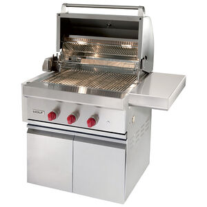Wolf 30 in. 2-Burner Built-In Liquid Propane Gas Grill with Rotisserie & Smoker Box - Stainless Steel, , hires