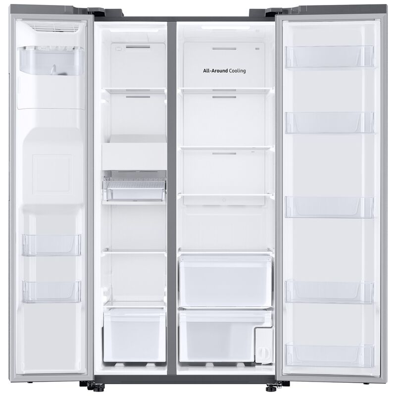 Samsung Bespoke 36 in. 27.4 cu. ft. Smart Side-by-Side Refrigerator with Ice & Water Dispenser - Fingerprint Resistant Stainless Steel, , hires