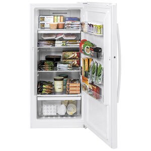 GE 28 in. 14.1 cu. ft. Garage-Ready Upright Freezer - White, , hires