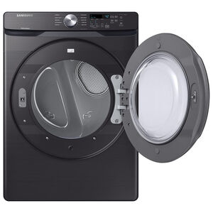Samsung 27 in. 7.5 cu. ft. Electric Dryer with 10 Dryer Programs, 9 Dry Options, Sanitize Cycle, Wrinkle Care & Sensor Dry - Brushed Black, Brushed Black, hires