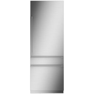 Monogram 30 in. Built-In 14.5 cu. ft. Counter Depth Bottom Freezer Refrigerator - Custom Panel Ready, , hires