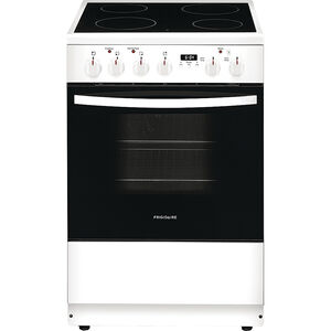 Frigidaire 24 in. 1.9 cu. ft. Convection Oven Freestanding Electric Range with 4 Smoothtop Burners - White, White, hires