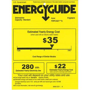 Frigidaire 24 in. Front Control Dishwasher with 62 dBa Sound Level & Pocket - Black, Black, hires