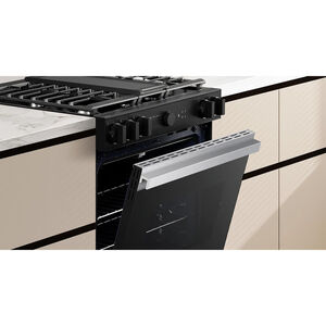 Samsung Bespoke 30 in. 6 cu. ft. Smart Air Fry True European Convection Slide-In Gas Range with 5 Sealed Burners & Griddle - Stainless Steel, Stainless Steel, hires