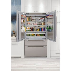 Thermador Freedom Collection 42 in. Built-In 23.9 cu. ft. Smart Counter Depth 4-Door French Door Refrigerator with Internal Water Dispenser and Professional handles - Stainless Steel, Stainless Steel, hires