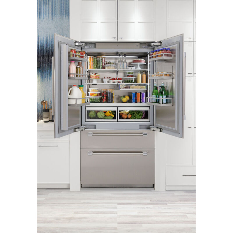 Thermador Freedom Collection 42 in. Built-In 23.9 cu. ft. Smart Counter Depth 4-Door French Door Refrigerator with Internal Water Dispenser - Stainless Steel, Stainless Steel, hires