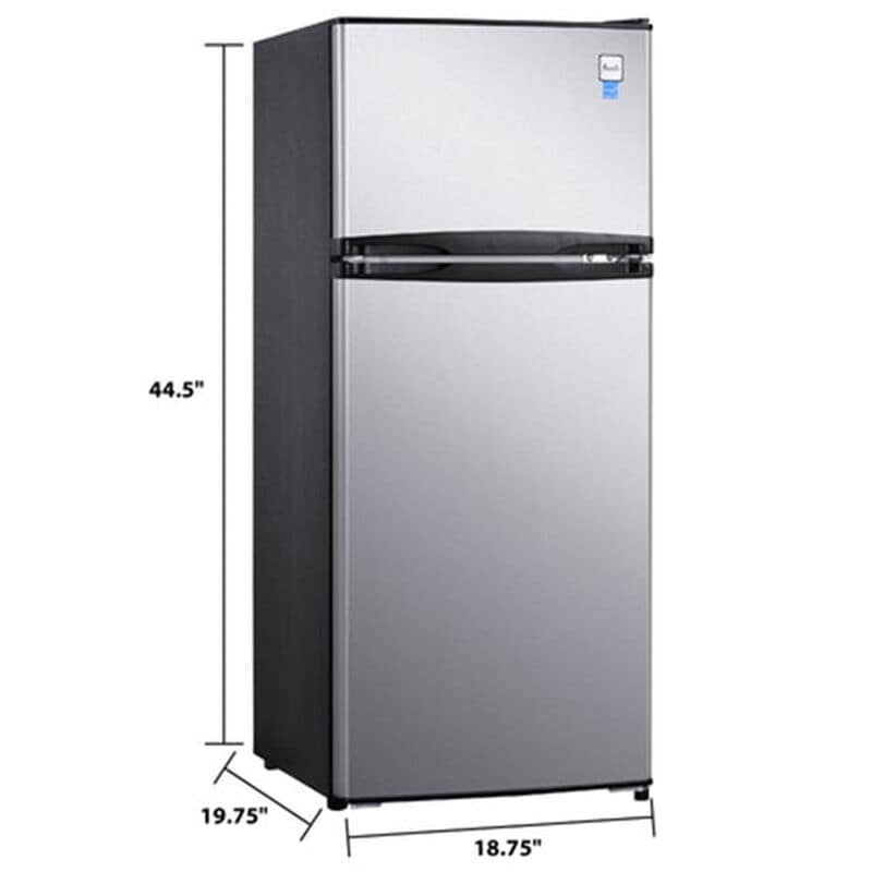 Avanti 19 in. 4.5 cu. ft. Mini Fridge with Top Freezer - Stainless Steel, , hires