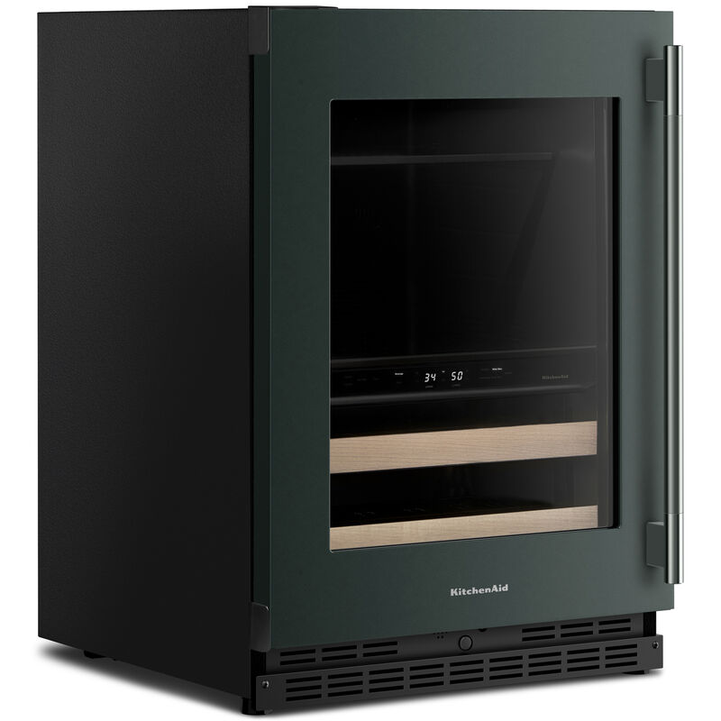KitchenAid 24 in. Built-In/Freestanding 4.8 cu. ft. Compact Beverage Center with Adjustable Shelves & Digital Control - Juniper, Juniper, hires