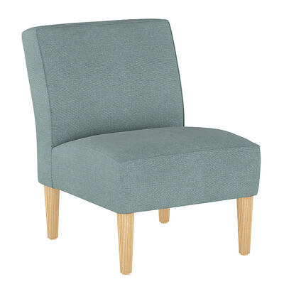 Skyline Furniture Armless Chair in Linen Fabric - Blue Seaglass | 5905NATLNNSG