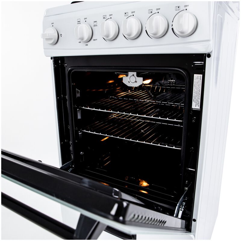 Avanti 20 in. 2.1 cu. ft. Gas Range with 4 Sealed Burners - White, , hires