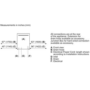 Bosch 300 Series 24 in. Front Control Smart Dishwasher with 46 dBa Sound Level, 3rd-Rack, PureDry & Pocket - Black, , hires