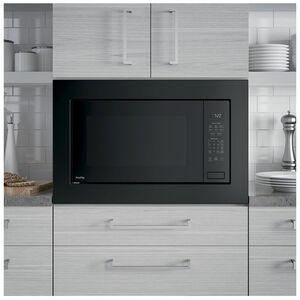 GE Profile 24 in. 2.2 cu.ft Built-In Microwave with 10 Power Levels & Sensor Cooking Controls - Black, Black, hires