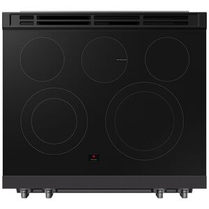 Samsung Bespoke 30 in. 6.3 cu. ft. Smart Air-Fry True European Convection Slide-In Electric Range with Radiant Burners - Matte Black Steel, Matte Black Steel, hires