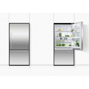 Fisher & Paykel Series 5 32 in. 17.1 cu. ft. Smart Counter Depth Bottom Freezer Refrigerator, Right Hinge - Stainless Steel, , hires