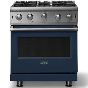 Viking 5 Series 30 in. 4 cu. ft. Standard Convection Gas Range with Open Burners - Slate Blue, , hires