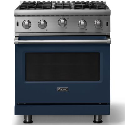 Viking 5 Series 30 in. 4 cu. ft. Standard Convection Gas Range with Open Burners - Slate Blue | VGIC53024BSB