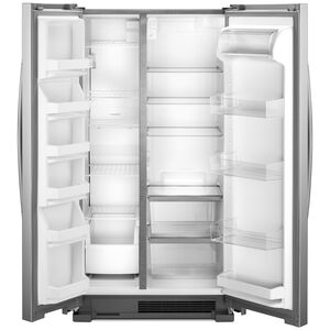 Whirlpool 36 in. 25.1 cu. ft. Side by Side Refrigerator - Monochromatic Stainless Steel, Monochromatic Stainless Steel, hires
