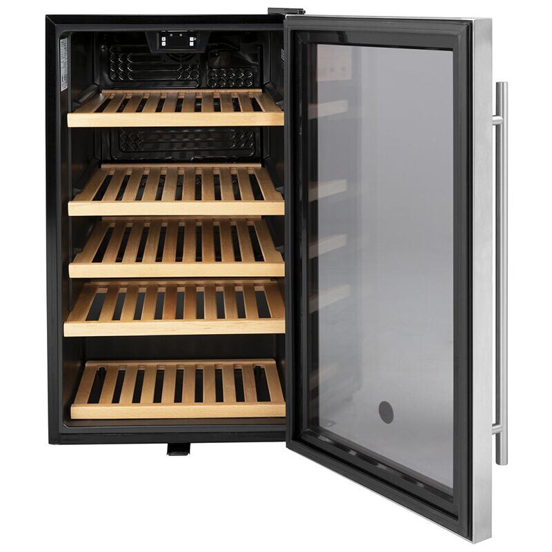 GE 19 in. 4.1 cu. ft. Freestanding Beverage Center with Adjustable Shelves & Digital Control - Stainless Steel, , hires