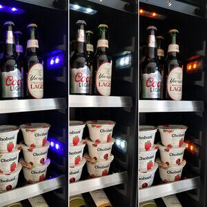 XO 24 in. Built-In/Freestanding Beverage Center with Pull-Out Shelves & Digital Control Right Hinged - Custom Panel Ready, Custom Panel Required, hires