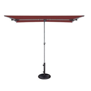 SimplyShade Capri 5'x 7' Rectangle Balcony Umbrella - Deep Red, Red, hires