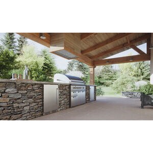 Zephyr Presrv Series 24 in. 5.6 cu. ft. Built-In/Freestanding Beverage Center with Pull-Out Shelves & Digital Control - Stainless Steel, , hires