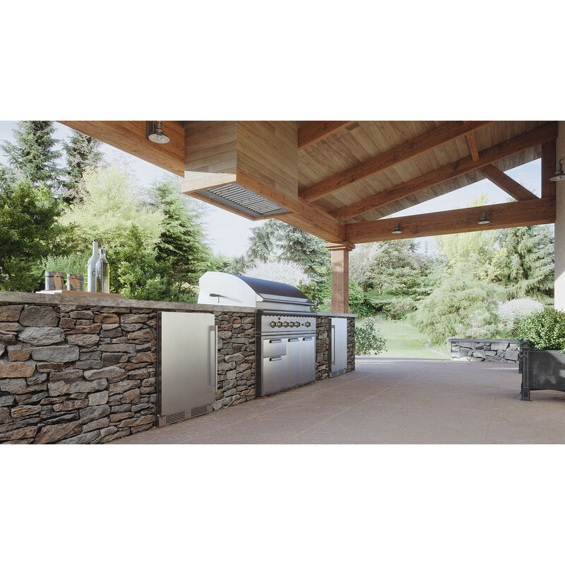 Zephyr Presrv Series 24 in. 5.6 cu. ft. Built-In/Freestanding Beverage Center with Pull-Out Shelves & Digital Control - Stainless Steel, , hires