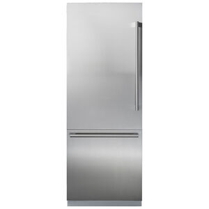 Blomberg 30 in. 16.4 cu. ft. Left-Hinged Built-In Counter Depth Bottom Freezer Refrigerator with Internal Water Dispenser - Custom Panel Ready, , hires