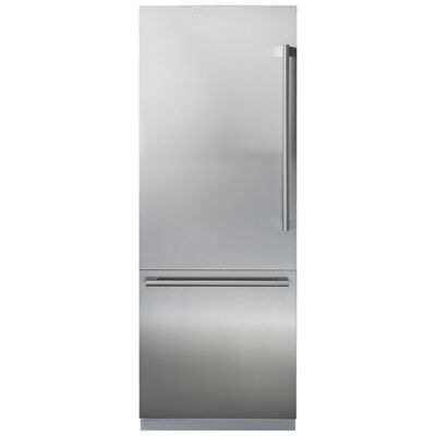 Blomberg 30 in. 16.4 cu. ft. Built-In Counter Depth Bottom Freezer Refrigerator with Internal Water Dispenser - Custom Panel Ready | BRFB1920FBIL