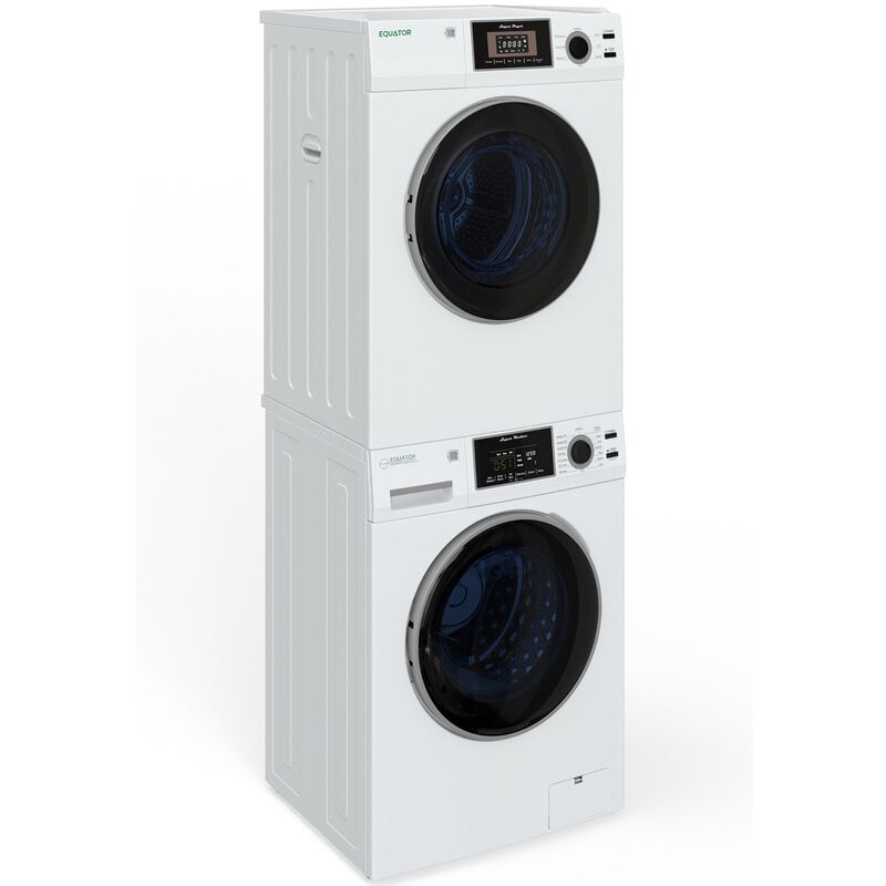 Equator 24 in. 1.62 cu. ft. Electric Front Load Laundry Center with Sensor Dry, Pet & Sanitize Cycle - White, , hires