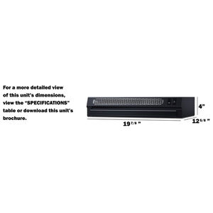 Summit 20 in. Ductless Slide-Out Style Range Hood with 2 Fan Speeds & 2 LED Lights - Black, Black, hires