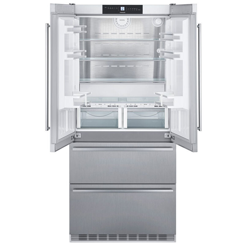 Liebherr 36 in. 18.9 cu. ft. Counter Depth 4-Door French Door Refrigerator - Stainless Steel, , hires