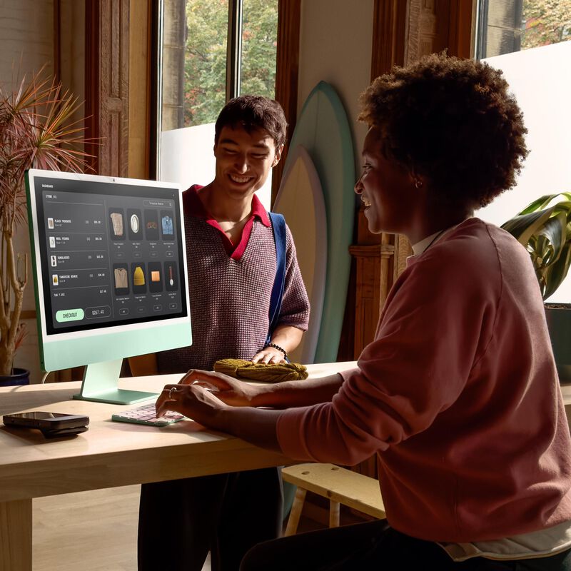 Apple iMac with 24-inch 4.5K Retina Display, M4 10-Core Chip, 16GB RAM, 512GB Storage, 10-Core GPU, 4 USB Ports, Green, , hires