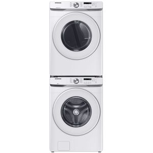 Samsung 27 in. 4.5 cu. ft. Smart Stackable Front Load Washer with 10 Wash Programs, 6 Wash Options & Self Clean - White, White, hires