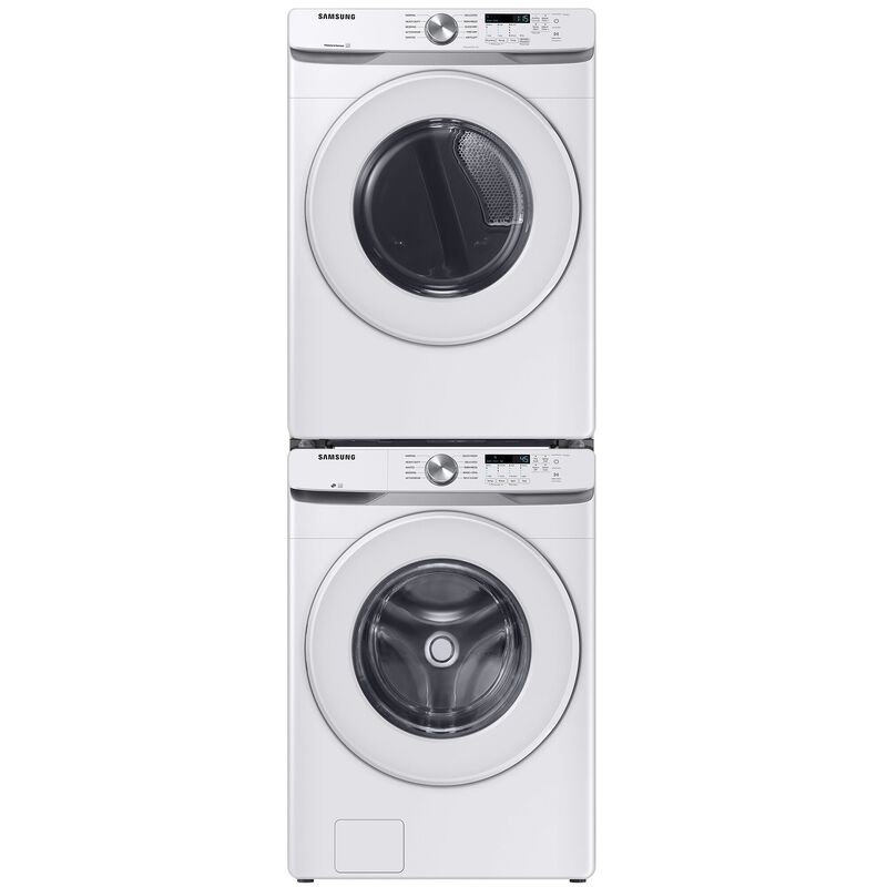 Samsung 27 in. 4.5 cu. ft. Smart Stackable Front Load Washer with 10 Wash Programs, 6 Wash Options & Self Clean - White, White, hires