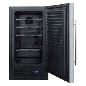 Summit 18 in. 2.7 cu. ft. Undercounter Refrigerator - Stainless Steel with Black Cabinet, , hires