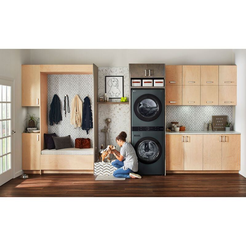 LG 27 in. WashTower with 4.5 cu. ft. Washer with 6 Wash Programs & 7.4 cu. ft. Gas Dryer with 6 Dryer Programs, Sensor Dry & Wrinkle Care - Nature Green, Nature Green, hires