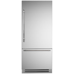 Bertazzoni 36 in. Built-In 19.6 cu. ft. Counter Depth Bottom Freezer Refrigerator - Stainless Steel, Stainless Steel, hires