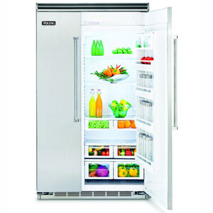 Viking 5 Series 48 in. 29.1 cu. ft. Built-In Counter Depth Side-by-Side Refrigerator - Stainless Steel, , hires