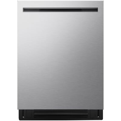 LG 24 in. Top Control Flush-Mount Smart Dishwasher with 44 dBA Sound Level, 3rd-Rack, AutoVent Dry, Dynamic Heat Dry & Pocket Handle - PrintProof Stainless Steel | LDNPM654S