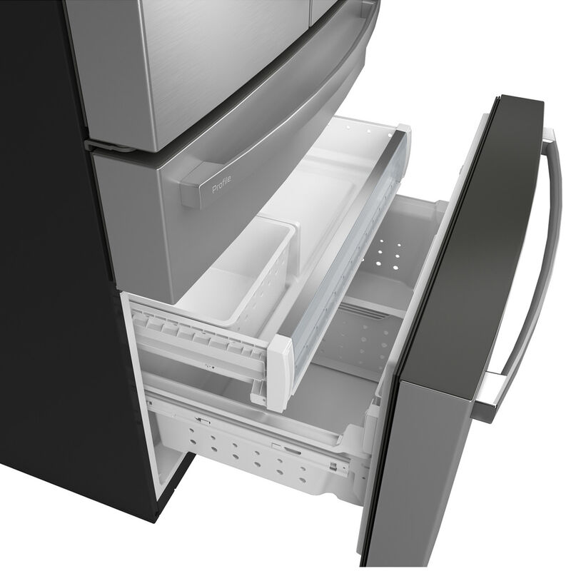 GE Profile 36 in. 28.7 cu. ft. Smart 4-Door French Door Refrigerator with Internal Water Dispenser - Fingerprint Resistant Stainless, , hires