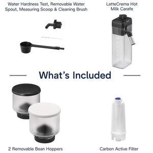 De'Longhi Rivelia Automatic Espresso Machine with Milk Frother and Removable Bean Hoppers - White, White, hires