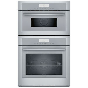 Thermador Masterpiece Series 30 in. 6.1 cu. ft. Smart Speed Electric Microwave/Wall Oven Combo with True European Convection - Stainless Steel, , hires