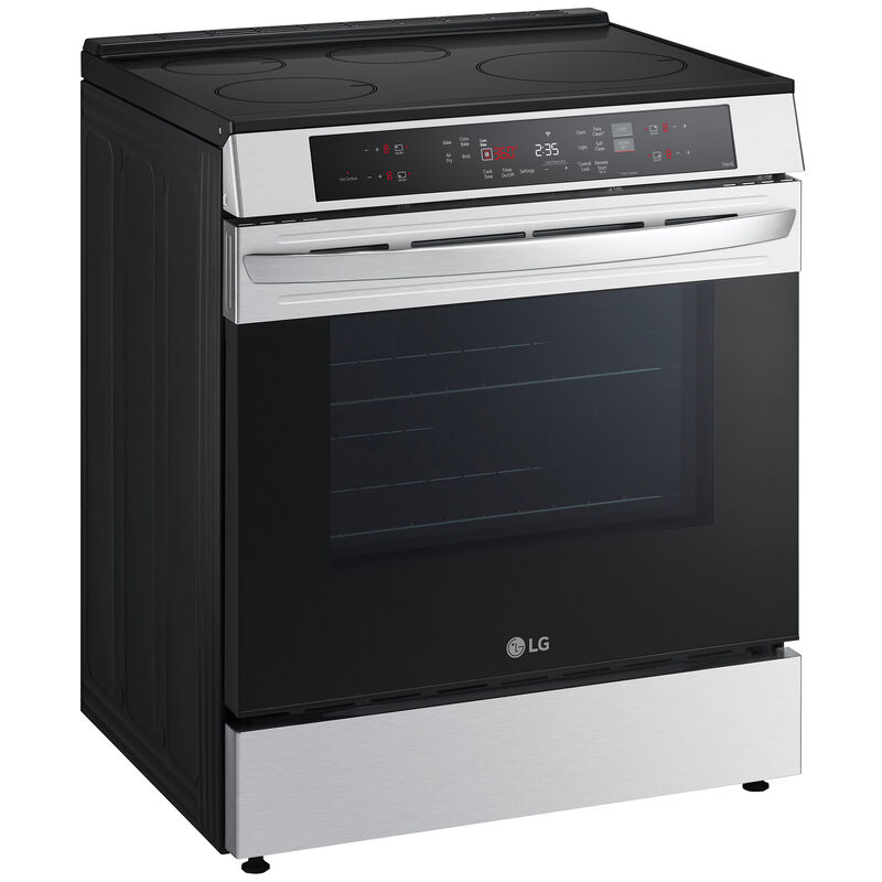 LG 30 in. 6.3 cu. ft. Smart Air Fry Convection Oven Slide-In Electric Range with 4 Induction Zones - PrintProof Stainless Steel, , hires