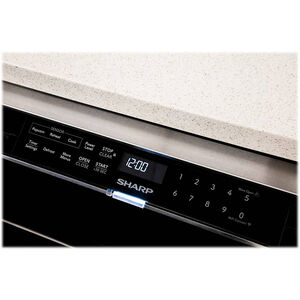 Sharp 24 in. 1.2 cu.ft Smart Microwave Drawer with 11 Power Levels & Sensor Cooking Controls - Stainless Steel, , hires