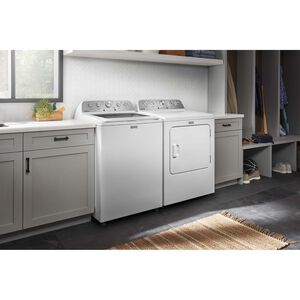 Maytag 27.75 in. 4.8 cu. ft. Top Load Washer with Extra Power Button - White, White, hires